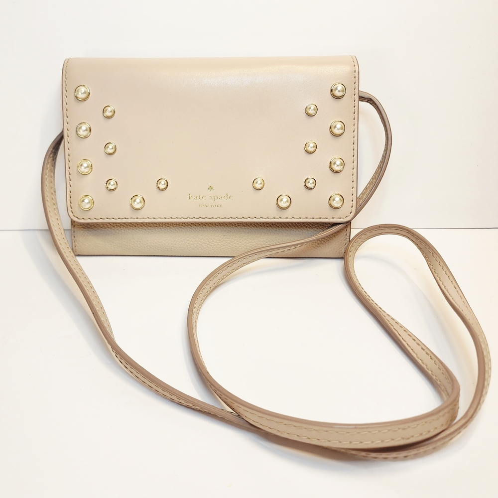 Kate Spade Cream Studded Crossbody Bag